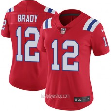 Womens New England Patriots #12 Tom Brady Authentic Red Vapor Alternate Jersey Bestplayer